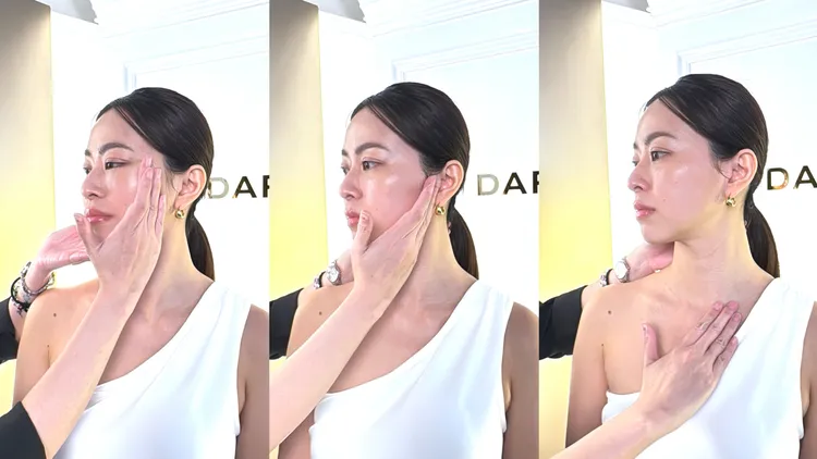 DARPHIN「動態肌能復位學」按摩概念。張家玲攝