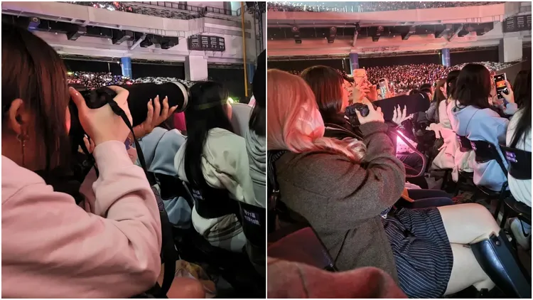 許多人不滿有觀眾偷帶大砲進入金唱片現場，紛紛拍下「證據照」檢舉。Threads網友「@tosigd6666」授權提供