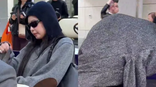 Jennie抵台拿大衣盖头秒离开！IVE同班机小露香肩