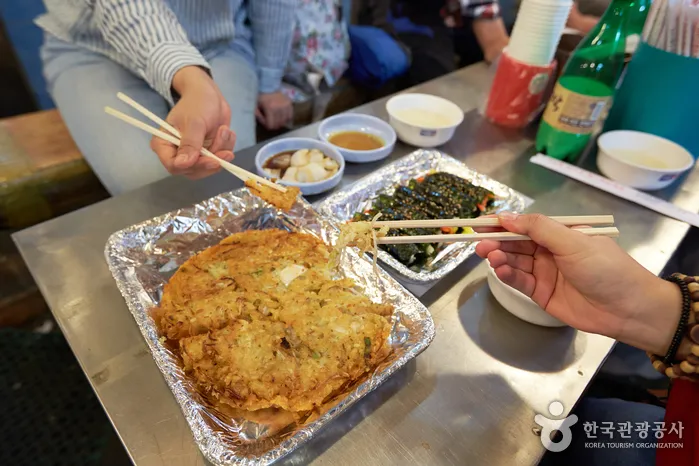 市場小吃被發現都比其他市場貴。翻攝自韓國觀光公社