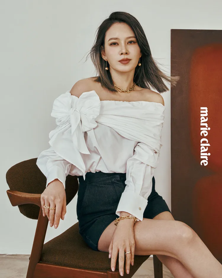 Melody拍攝《Marie Claire美麗佳人》封面。《Marie Claire美麗佳人》國際中文版提供