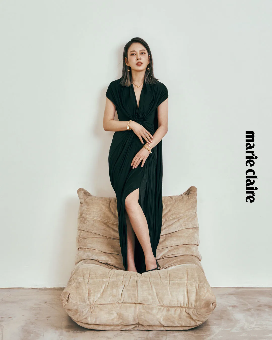 Melody拍攝《Marie Claire美麗佳人》封面。《Marie Claire美麗佳人》國際中文版提供