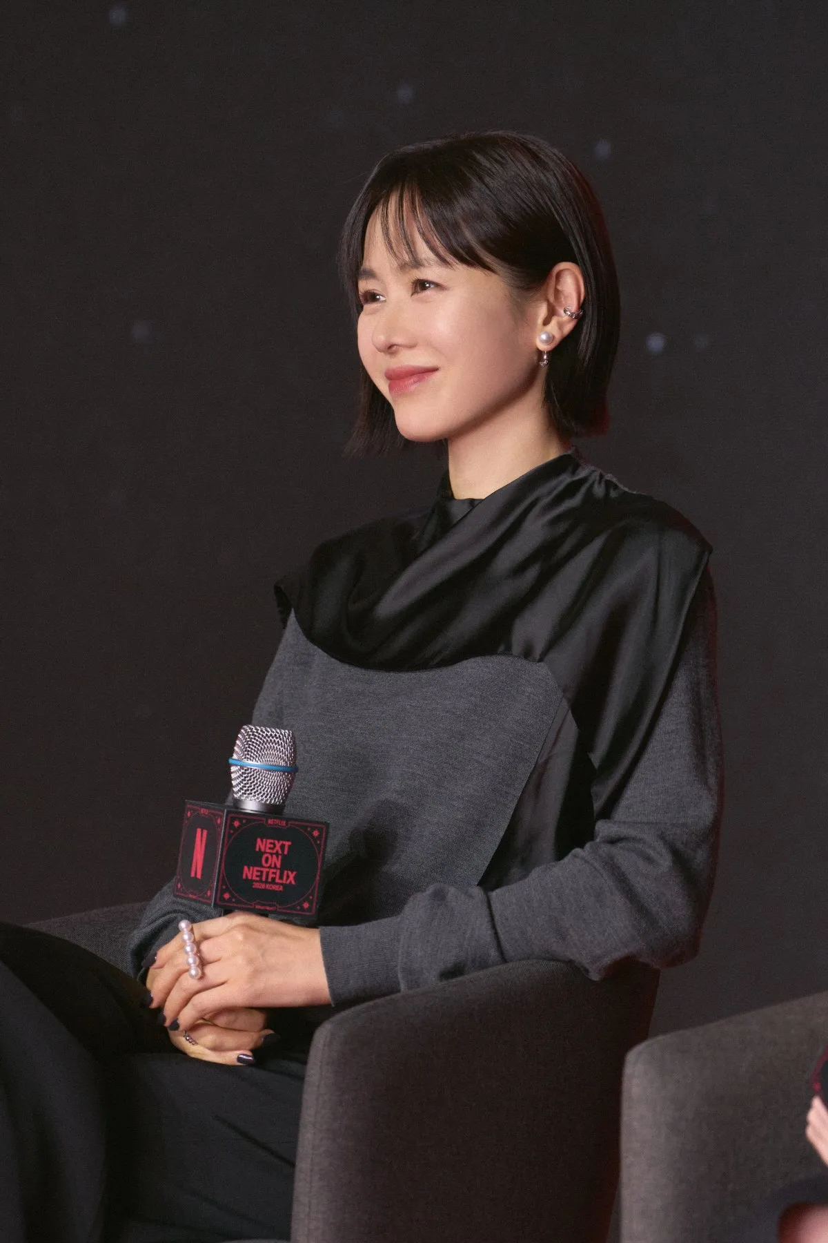 孫藝真日前出席2026「Next On」Netflix Korea活動，選搭低調的TASAKI珠寶。翻攝X