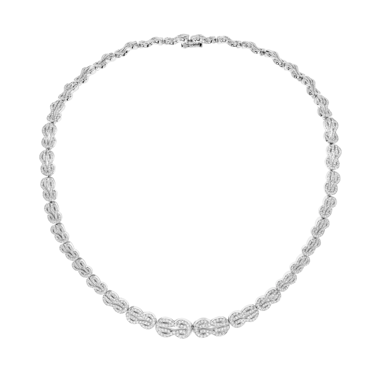 FRED Chance Infinie Crazy 8項鍊，白金與鑽石。品牌提供