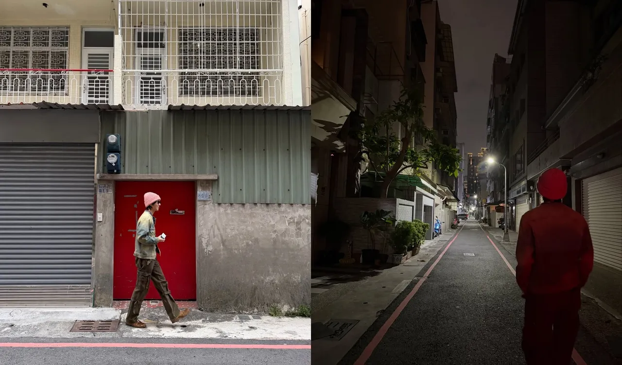 藝聲愜意走在高雄住宅巷弄。翻攝藝聲IG