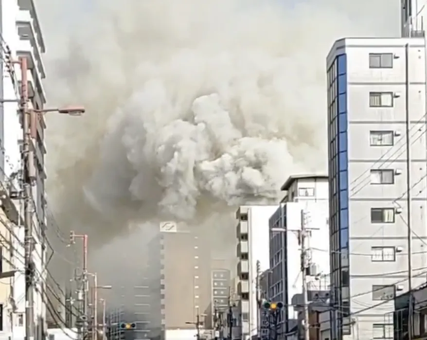 大阪通天阁商店街大火！35消防车+直升机灌救　直击影像曝