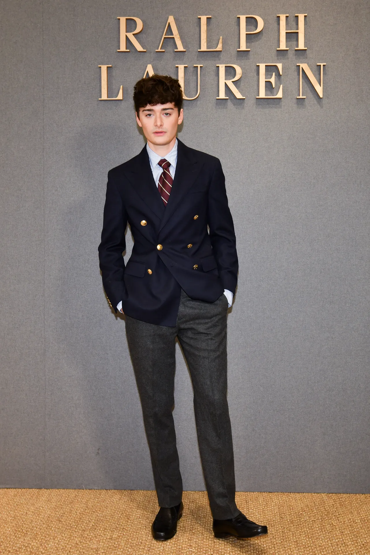 《怪奇物語》影星Noah Schnapp現身Ralph Lauren男裝大秀。品牌提供