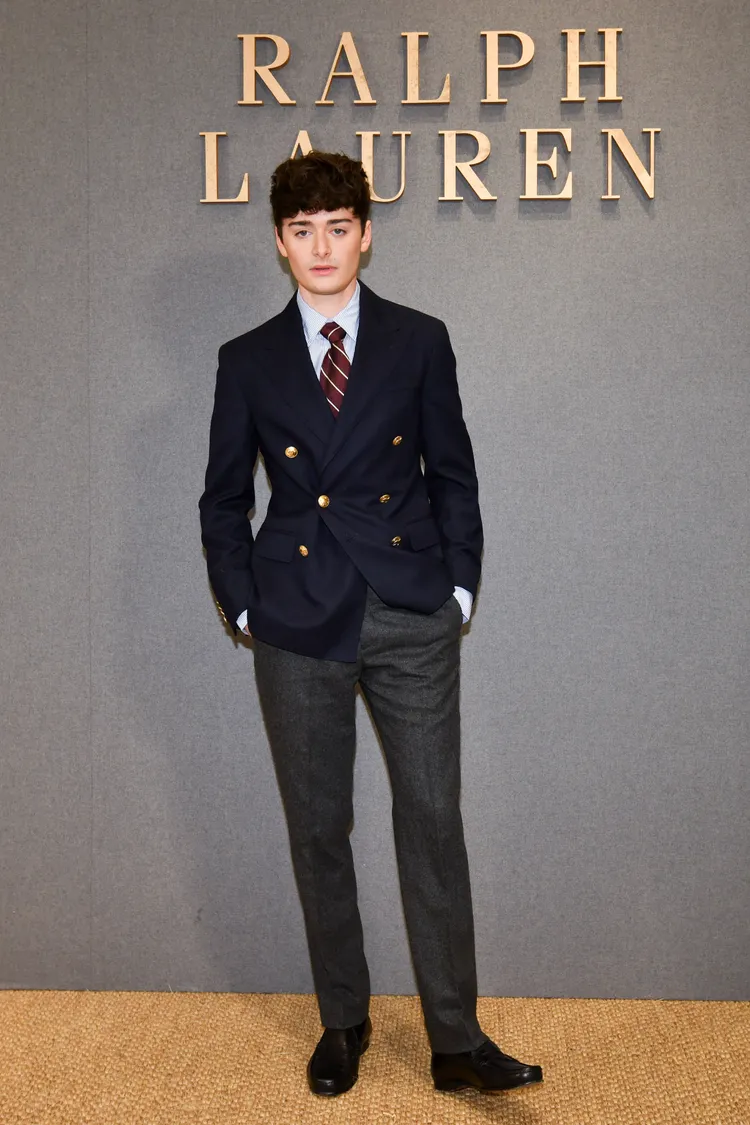 《怪奇物語》影星Noah Schnapp現身Ralph Lauren男裝大秀。品牌提供