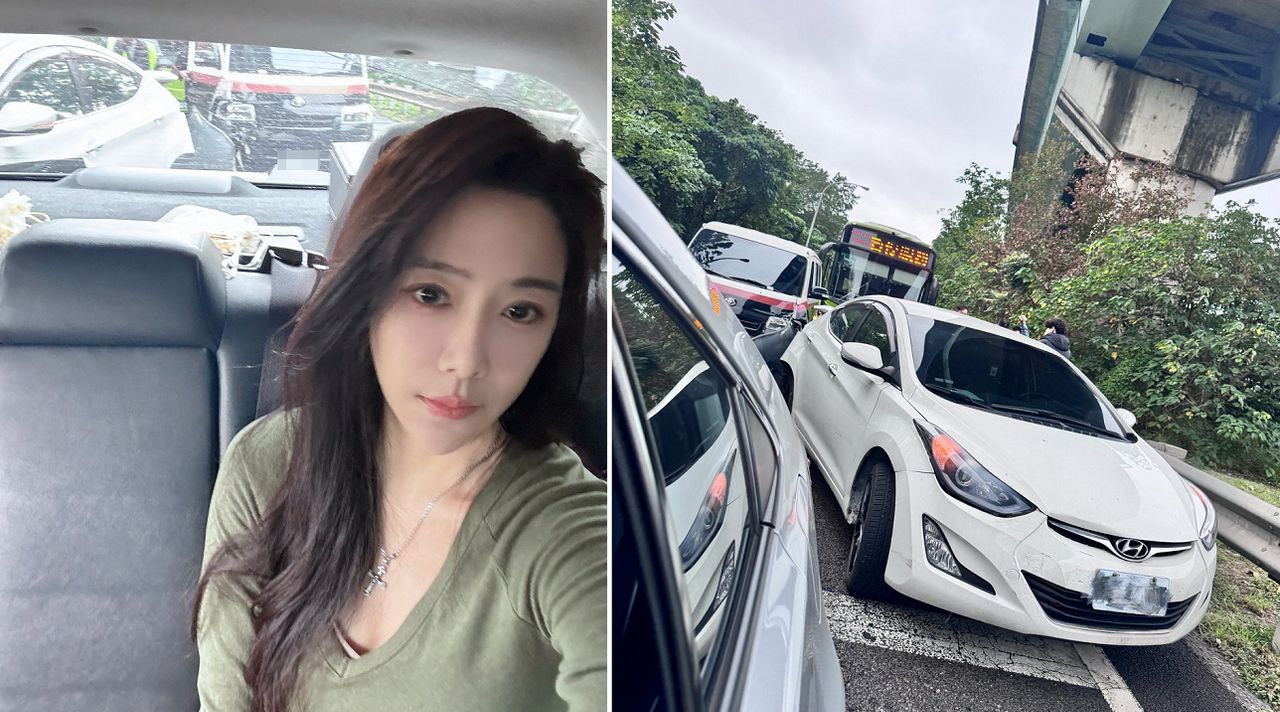 依依國道出車禍被連環追撞!「0.1秒驚魂瞬間」司機大叫