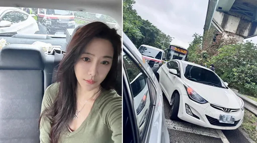 依依國道出車禍被連環追撞！「0.1秒驚魂瞬間」司機大叫　