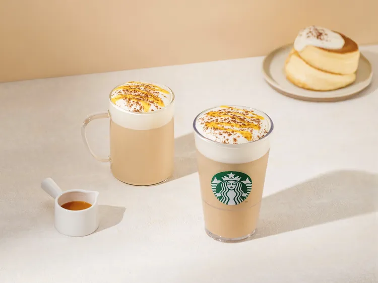 全台門市推出「奶香烤舒芙蕾風味那堤」等新品。星巴克提供