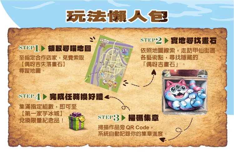 尋喵季玩法懶人包。甲仙區公所提供