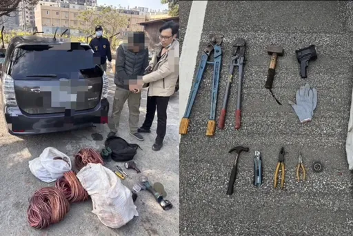 廢銅回收價高　鐵警逮3竊嫌　起出近半噸台鐵電纜線、列車銅管