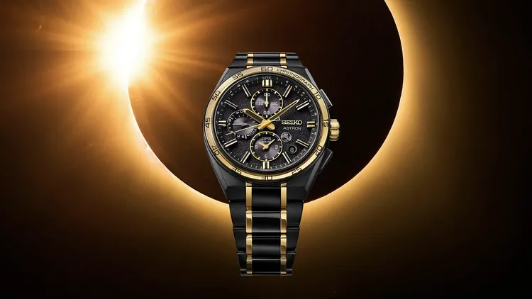 SEIKO Astron系列SSH186J1以全金色的華麗視覺覆蓋面盤，9萬元。品牌提供