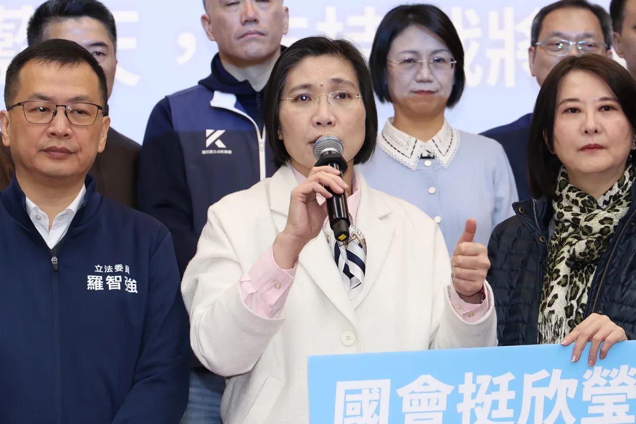 38位蓝委9日齐聚力挺国民党立委徐欣莹。庄宗达摄