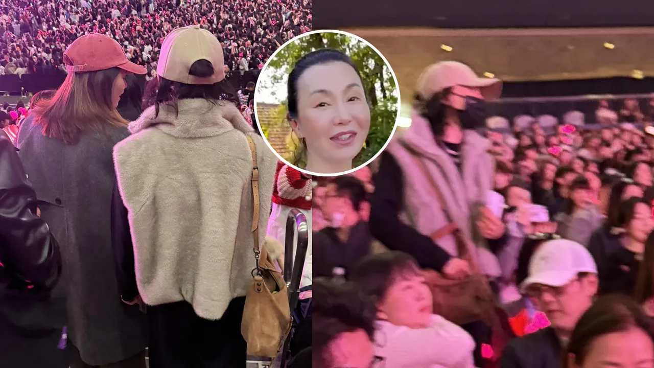 張曼玉輕裝看演唱會。翻攝Nick萬小紅書