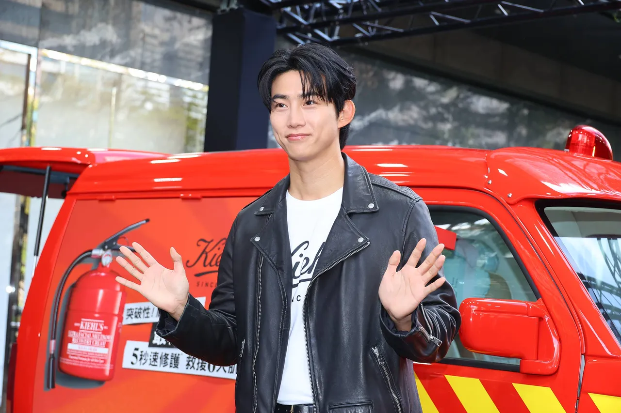 玉澤演出席美妝品牌Kiehl's活動。攝影中心攝