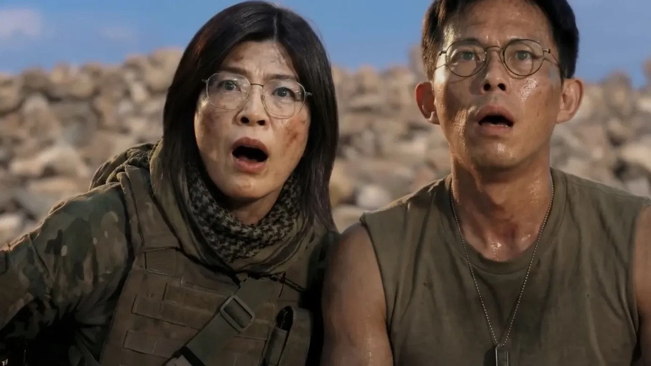 卡堤諾AI影片裡，鄭麗文和黃國昌被賴清德的表現震驚。翻攝自卡堤諾狂新聞YT