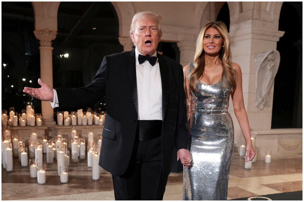 川普新年新希望:世界和平 夫人銀色爆乳裝超吸睛