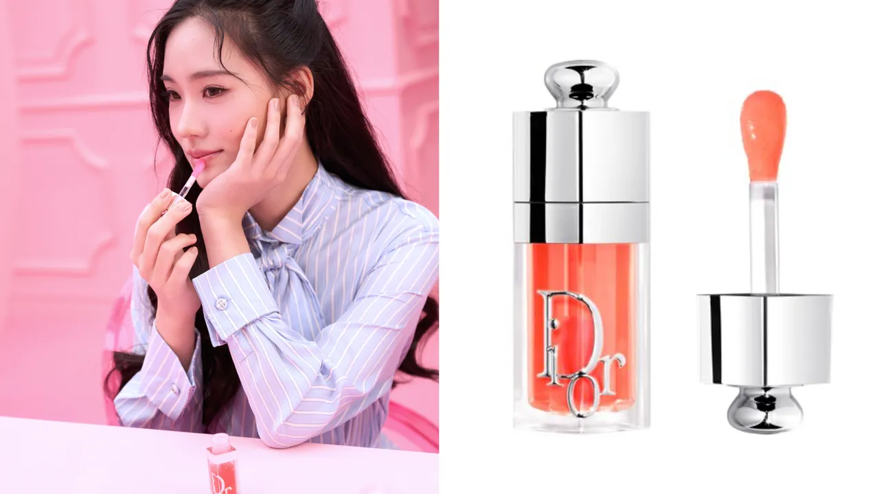 Lily最爱的粉漾水光润唇釉#041蜜桃粉。品牌提供