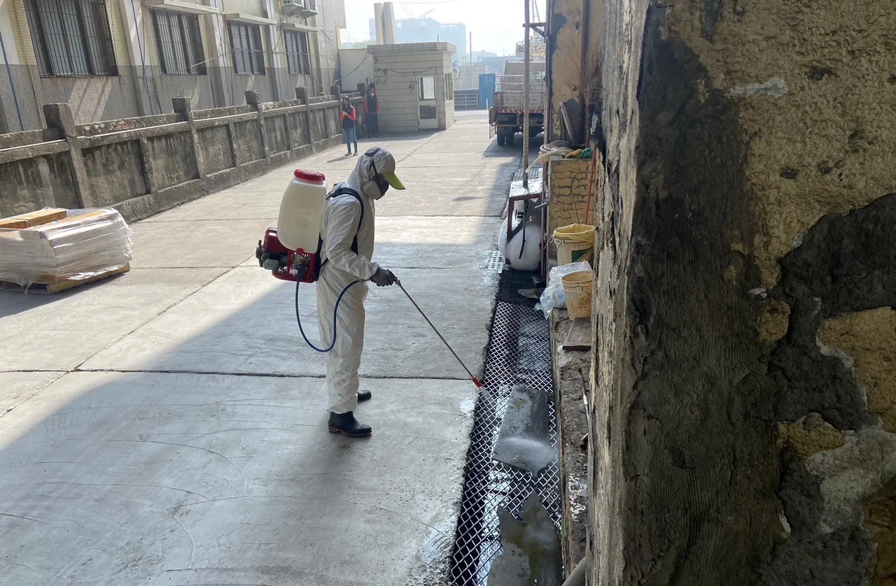 先前漢他病毒個案公司和居住地化學防治。衛生局提供