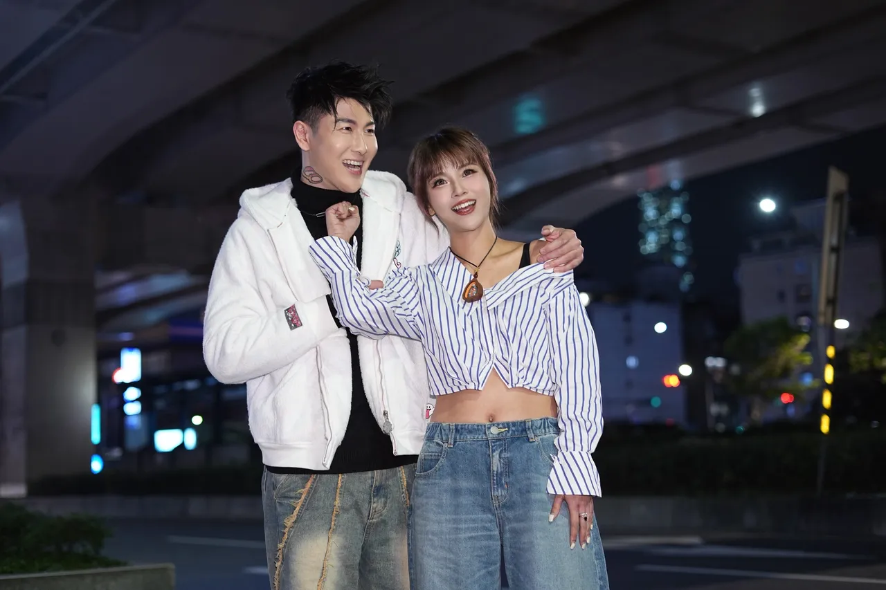 丟丟妹（右）和男友Tommy。彭欣偉攝