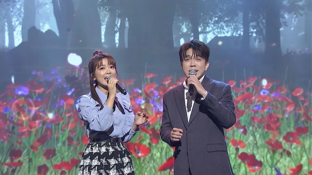 許志豪和翁鈺鈞合唱〈三生石〉。中視提供