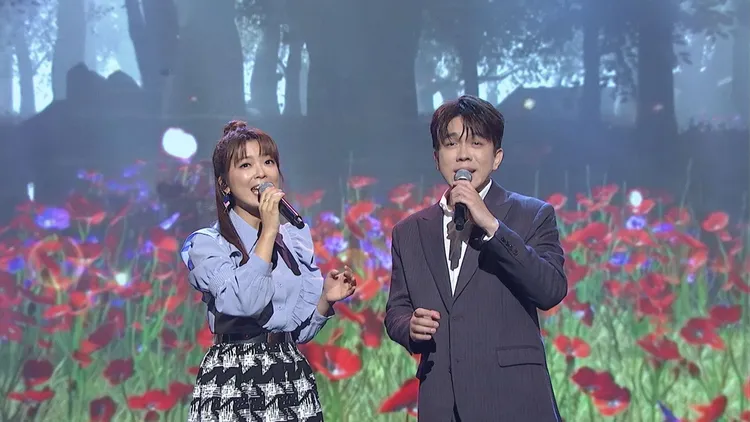 許志豪和翁鈺鈞合唱〈三生石〉。中視提供