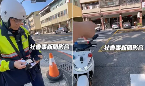 號誌轉換煞車不及停行穿道　台中男吞闖紅燈罰單竟罵警「死要錢」