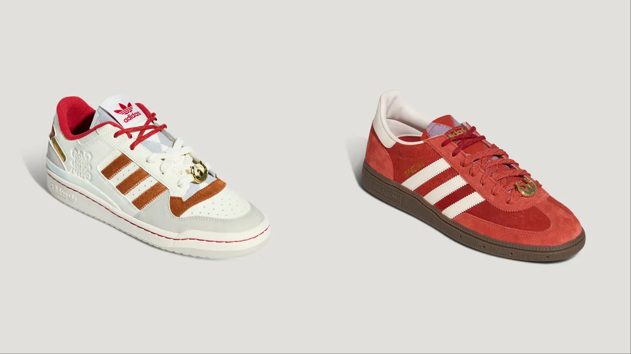 adidas Originals SUPERSTAR II鞋款（左）3890元、HANDBALL SPEZIAL鞋款（右）4090元。品牌提供