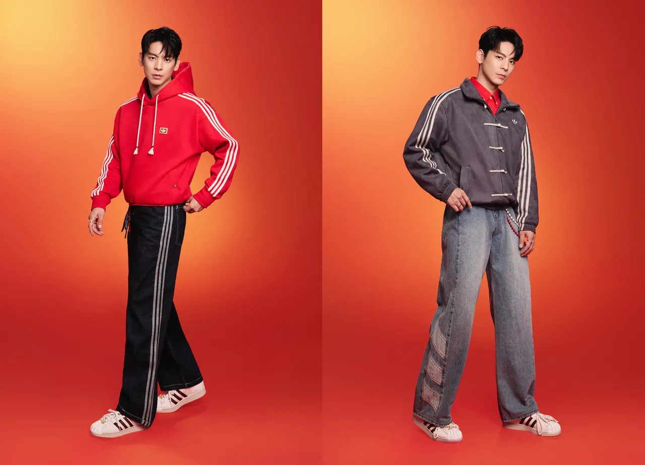 林柏宏以adidas Originals示範紅色穿搭。品牌提供