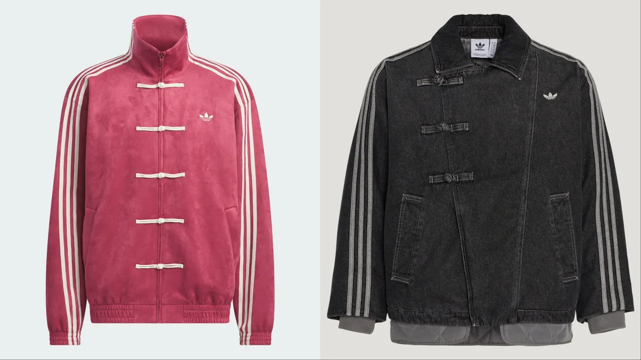 adidas Originals新中式外套 （左）4690元、新中式外套（右）8000元。品牌提供