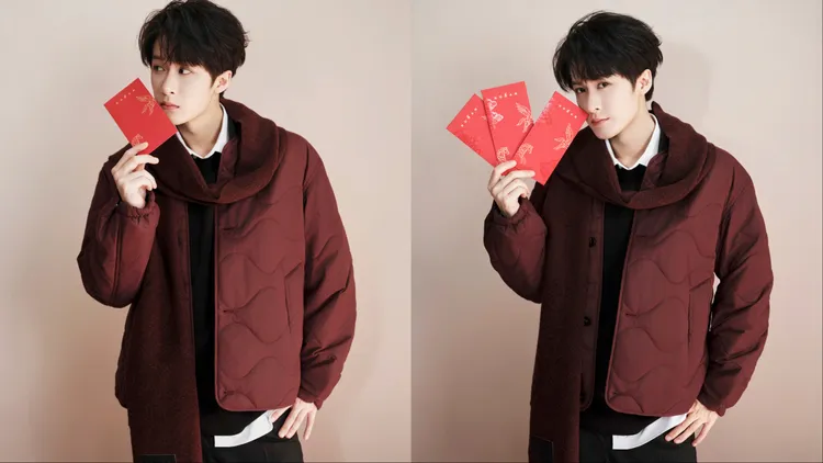 檀健次帥氣示範過年時髦穿搭。品牌提供