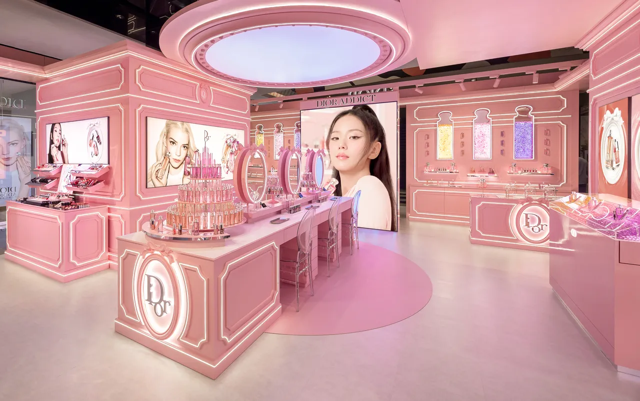 迪奧癮誘糖果試妝區。品牌提供