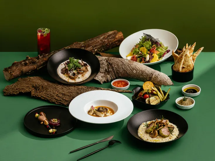 烟波集团台南馆一泊二飨「山酿极鲜」住房专案，双人与四人分飨皆主打红酒炖美国SRF极黑和牛佐奶香薯泥和地中海渔夫汤。烟波国际观光集团提供