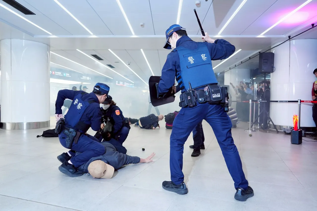 演練模擬多起突發攻擊情境。北市府提供