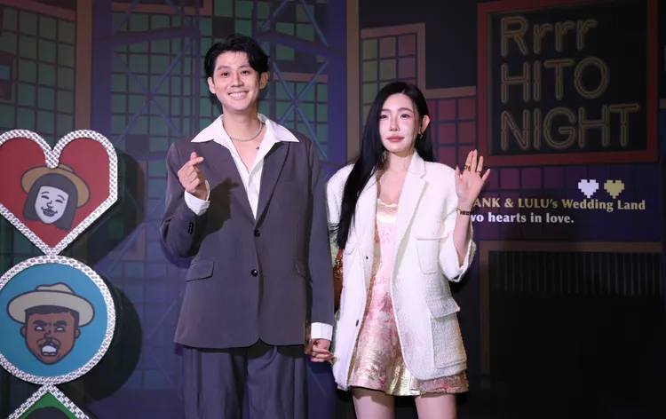 李玉璽（左）與許允樂婚後首度同台。莊宗達攝