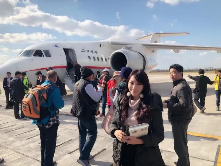 曾格尔与旅行社合作办理北韩马拉松行程。翻摄自曾格尔脸书