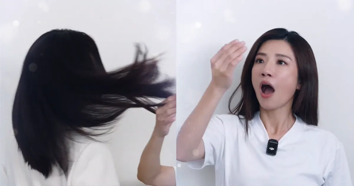 不過當江老師摸到正宗多芬代言人，影后謝盈萱的秀髮，滑順的手感讓江老師驚艷不已。