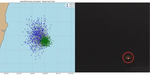 辛柏毅可能坠落位置曝光！网友模拟漂移轨迹　落点集中这一带