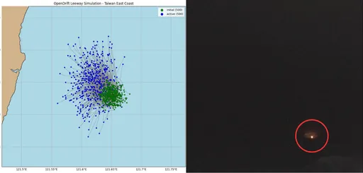 辛柏毅可能坠落位置曝光！网友模拟漂移轨迹　落点集中这一带