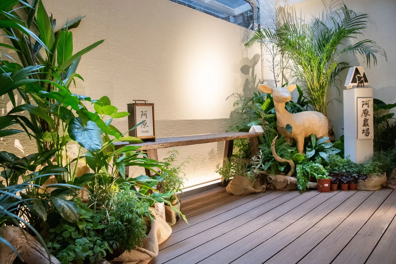阿原「香寓8號」將陽明山阿原農場的森林綠意，帶入都市，讓人彷彿置身綠意盎然的農場中。品牌提供