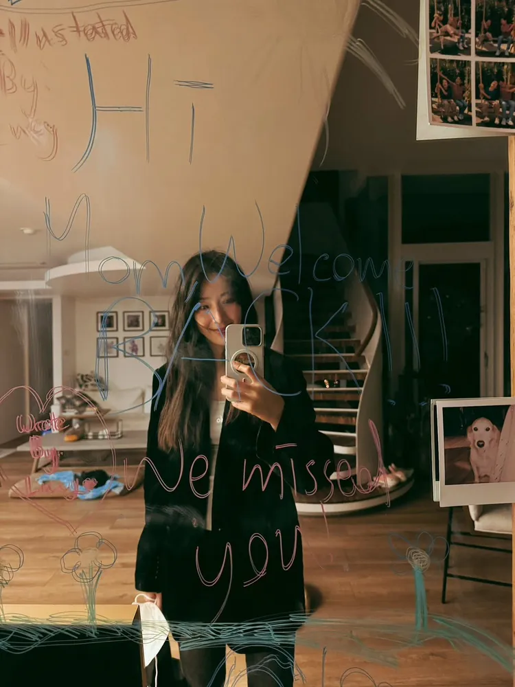 隋棠一回家就收到女兒的手寫驚喜。翻攝自隋棠臉書