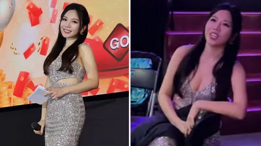 蔡尚桦主持尾牙乳沟全开、腰间还挖洞！1晚送出数百万