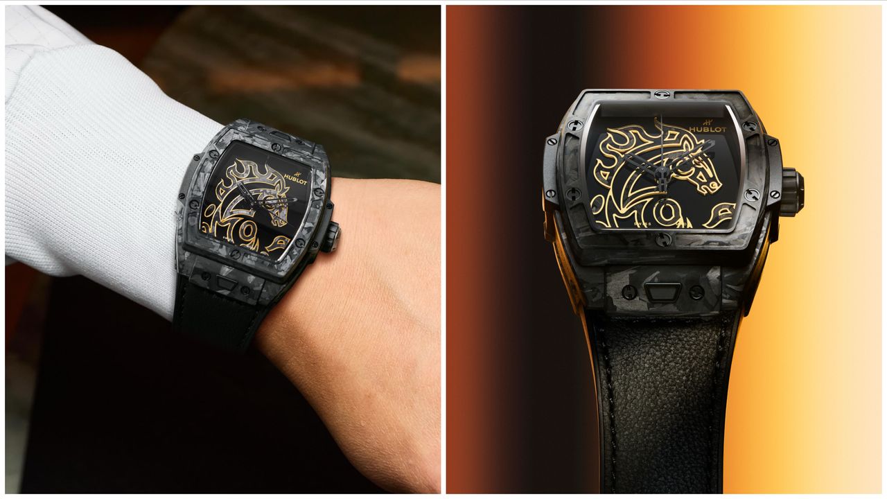 本周新錶|Hublot躍動黑馬迎新春 碳纖維鑲嵌工藝藏霸氣