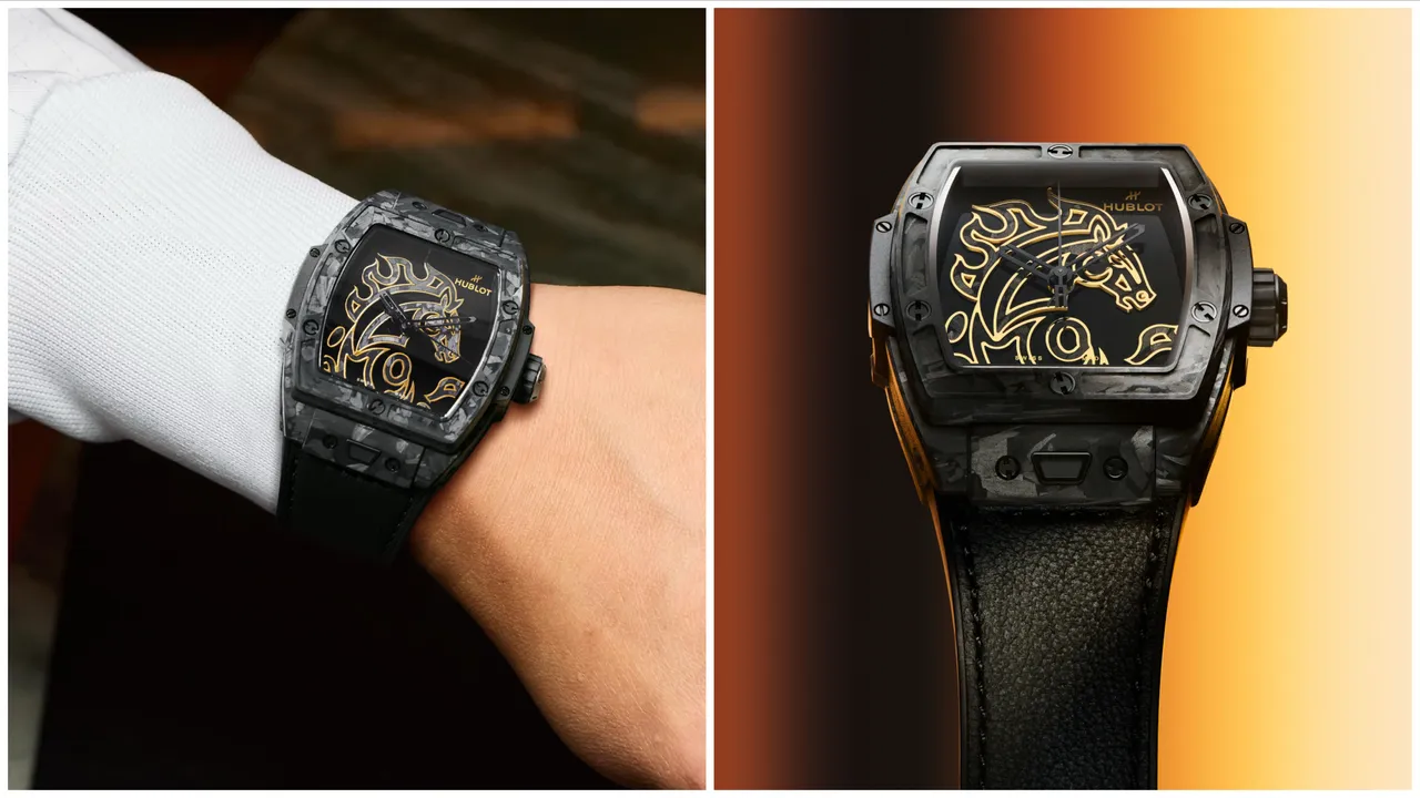 本周新表｜Hublot跃动黑马迎新春　碳纤维镶嵌工艺藏霸气