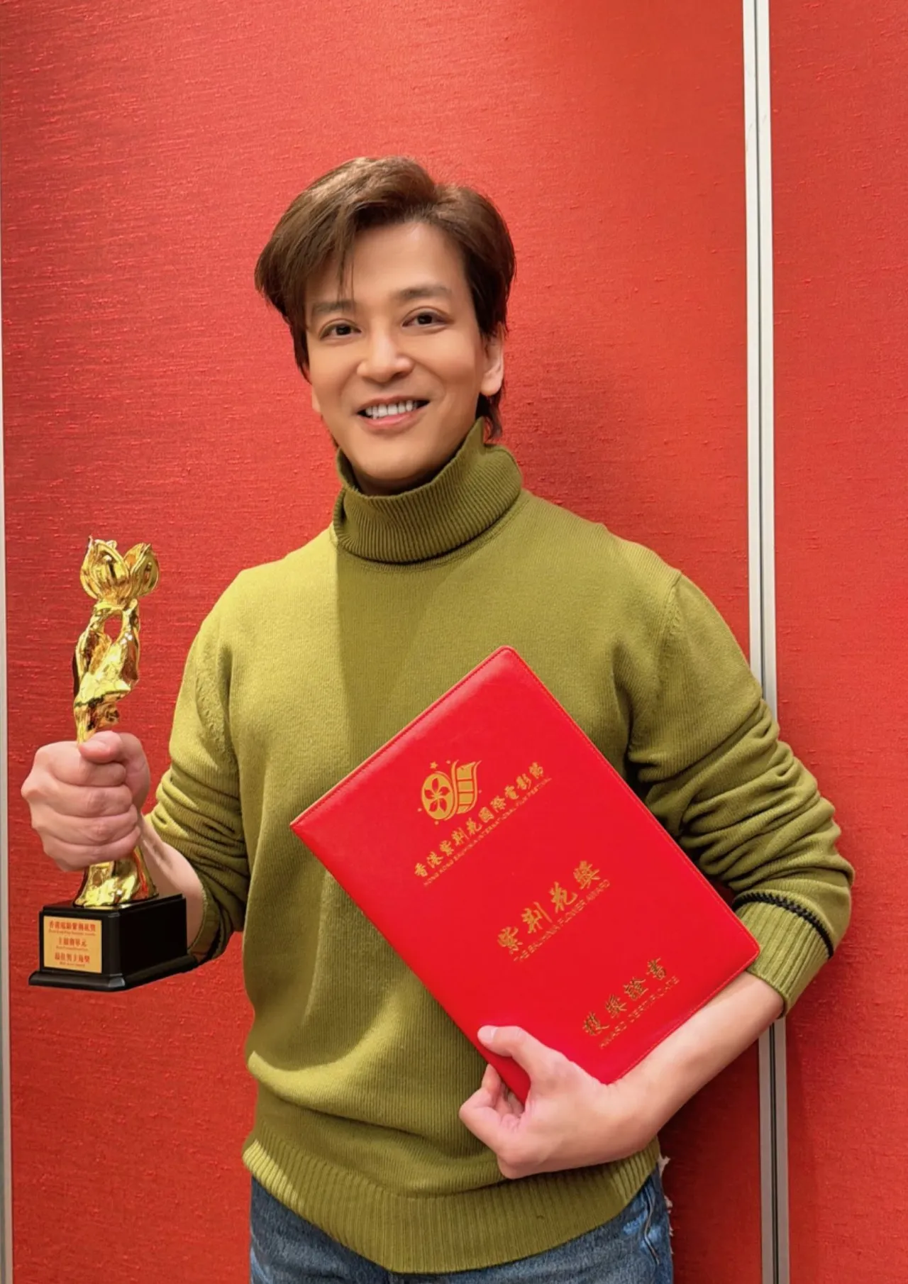 陈晓东喜获影帝奖座。火爆娱乐提供