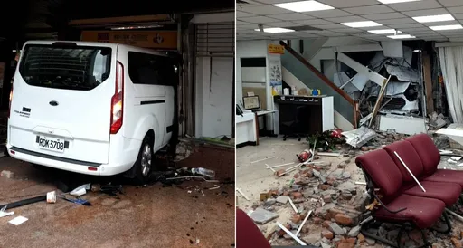 三立採訪車衝撞中山區彰化銀行！10人送醫3重傷　婦倒地頭濺血