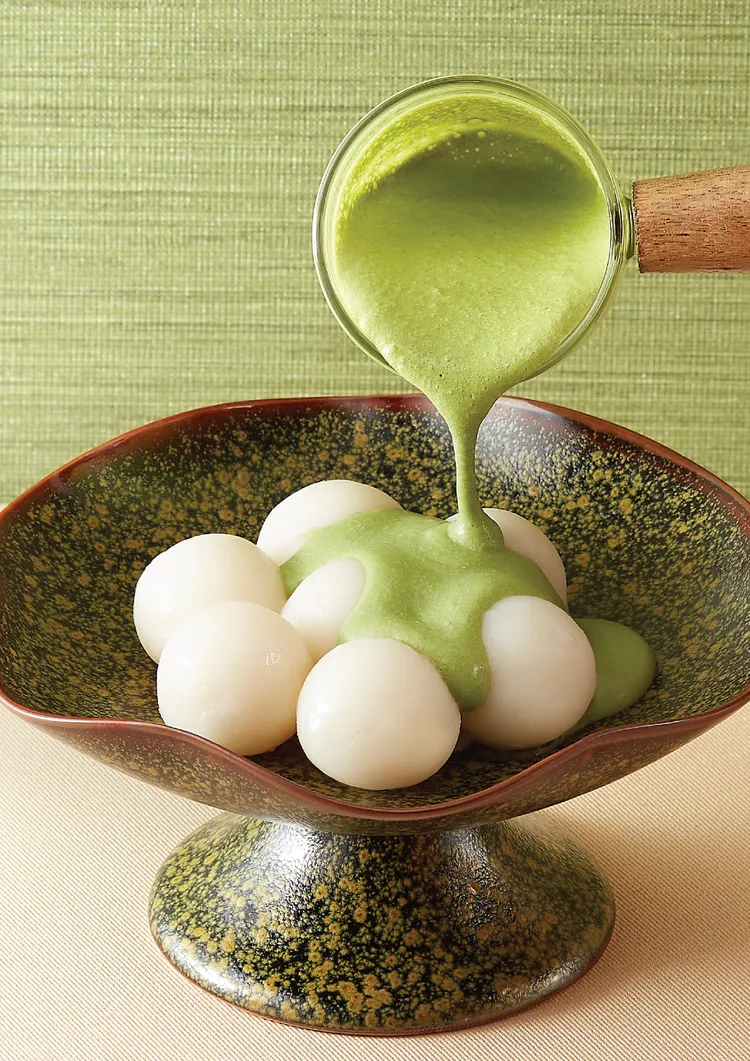 抹茶淋醬搭配白玉套餐。業者提供