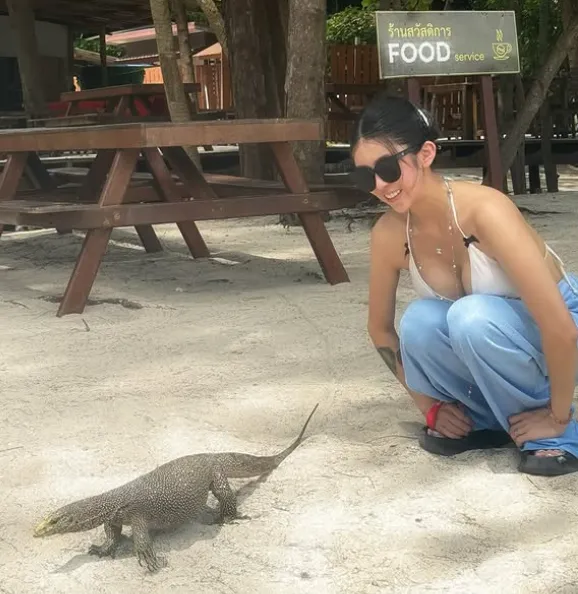 柔柔在皮皮島玩得開心。翻攝rou860209 IG